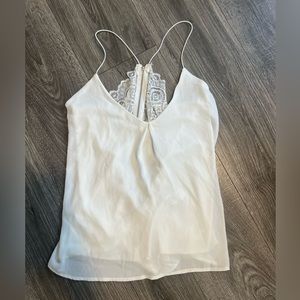 Charlotte Russe open lace back tank